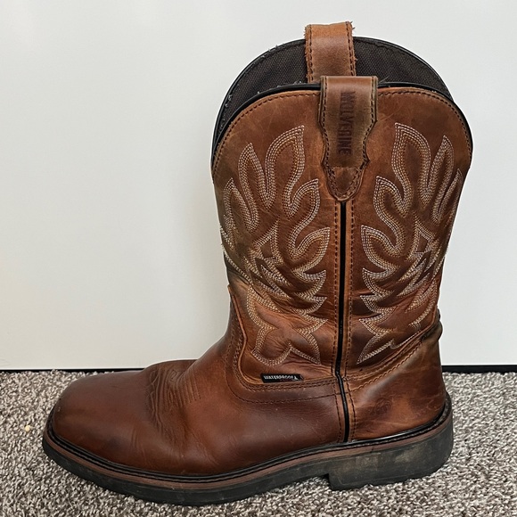 Wolverine Rancher Pull on Brown Leather Boots - Picture 11 of 16
